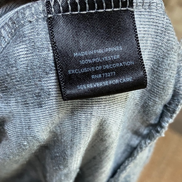 Simply Vera Vera Wang Gray Floral Textured Sweatshirt, 3/4 Sleeves, Size PL - Picture 4 of 7